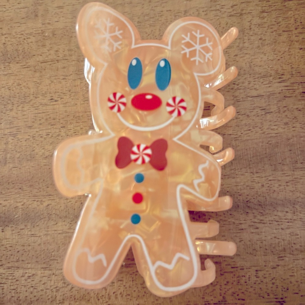 Disney Inspired Mickey Mouse Gingerbread Hair Claw Clip